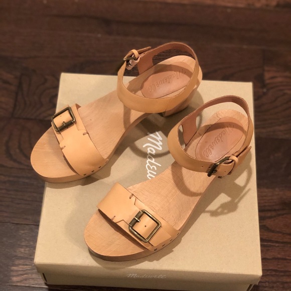 Madewell Buckle Clog Leather Sandals - Picture 2 of 5